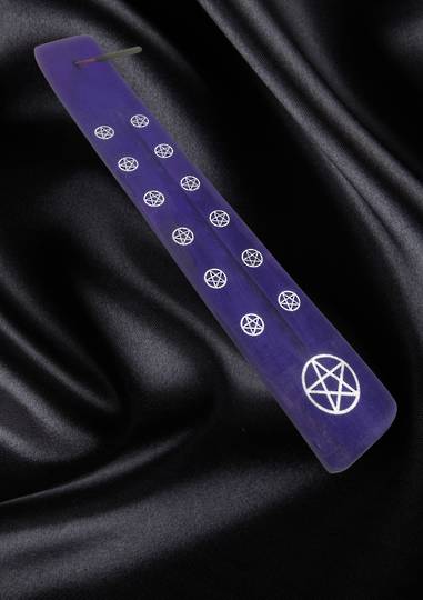 INCENSE HOLDER Purple Pentagram
